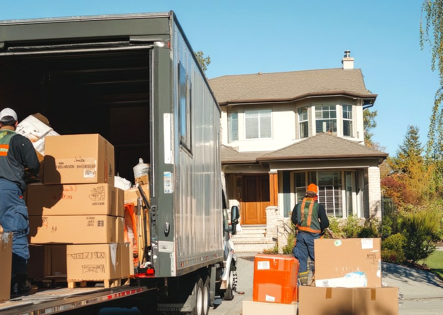 Furniture being moved by professional crew