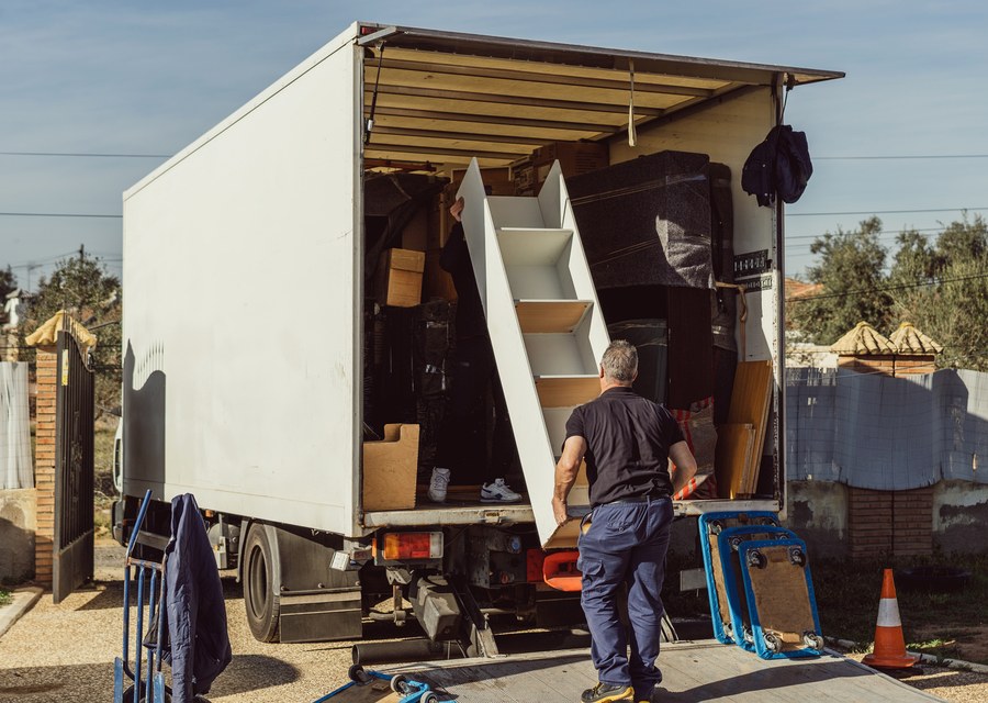 Furniture being moved by professional crew