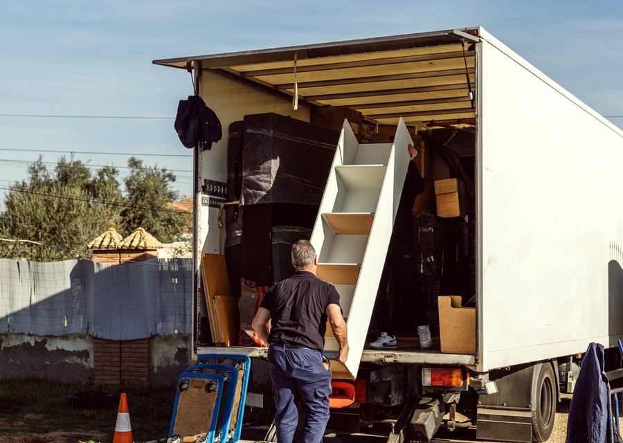 Furniture being moved by professional crew