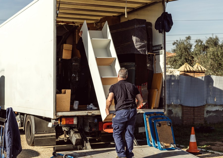 Furniture being moved by professional crew