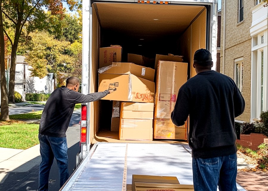Furniture being moved by professional crew