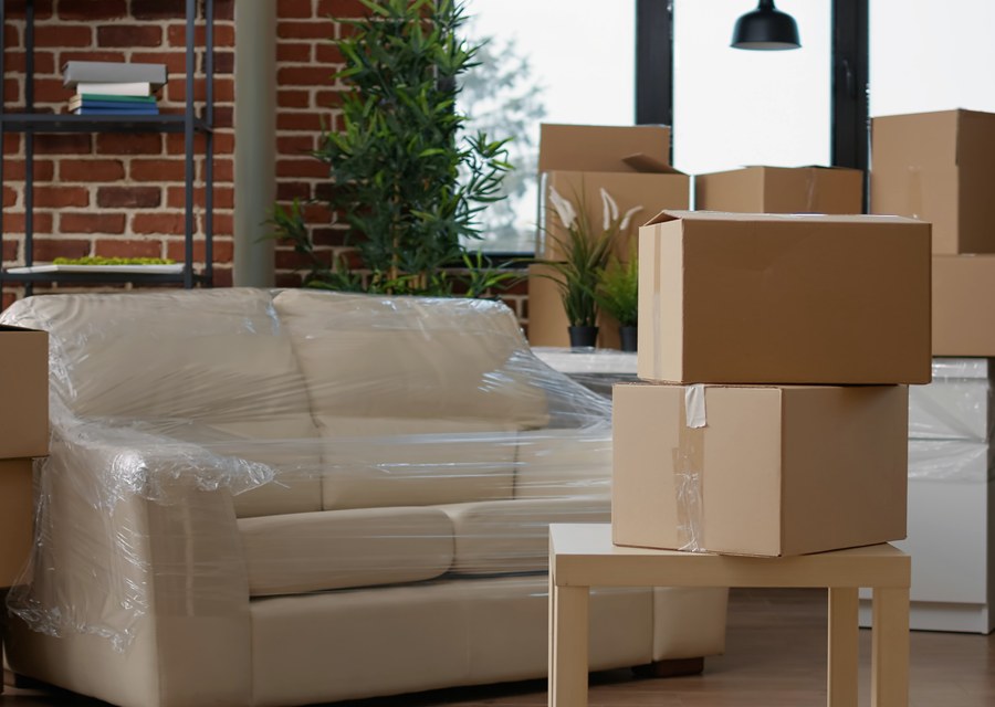 Furniture being moved by professional crew