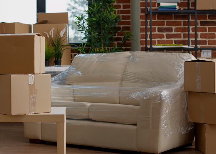 Furniture being moved by professional crew