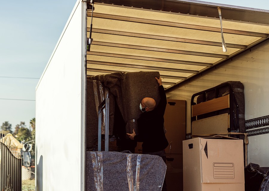 Furniture being moved by professional crew