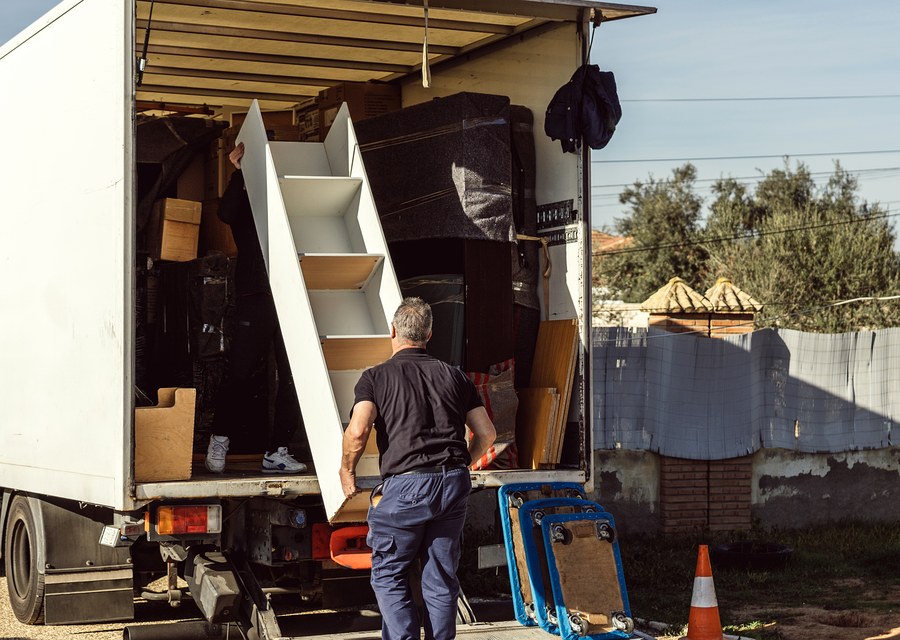 Furniture being moved by professional crew