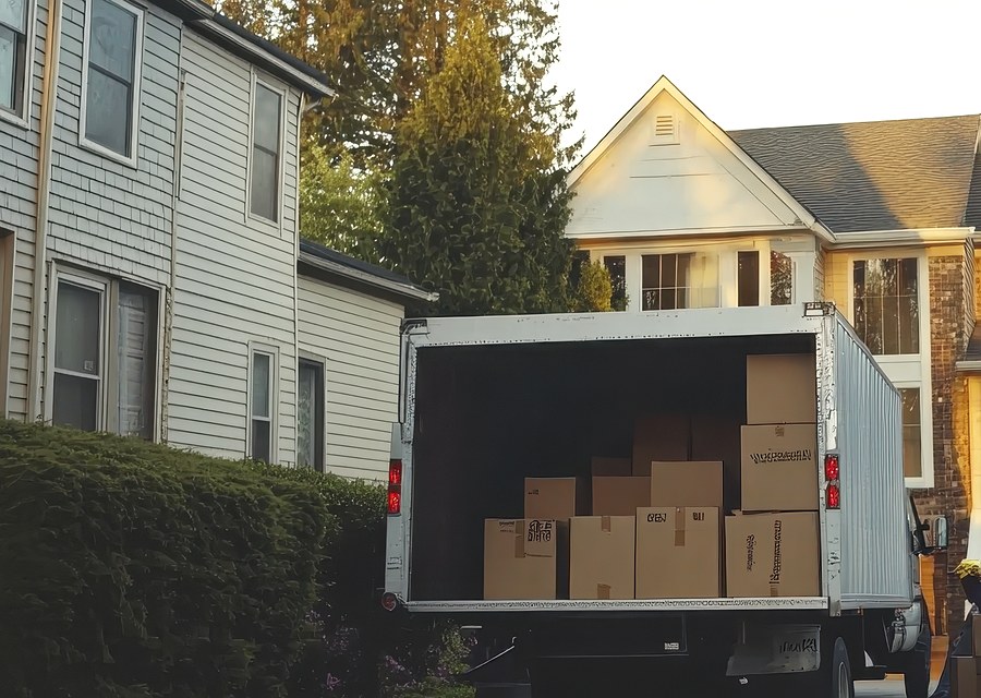 Furniture being moved by professional crew