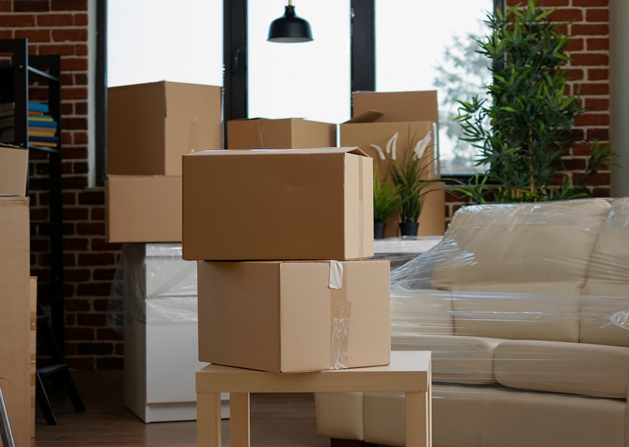 Furniture being moved by professional crew