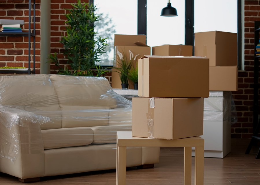 Furniture being moved by professional crew