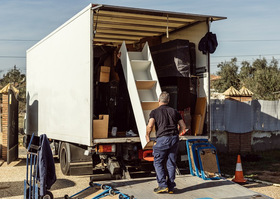 Furniture being moved by professional crew