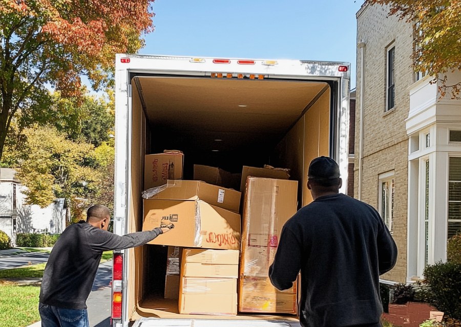 Furniture being moved by professional crew