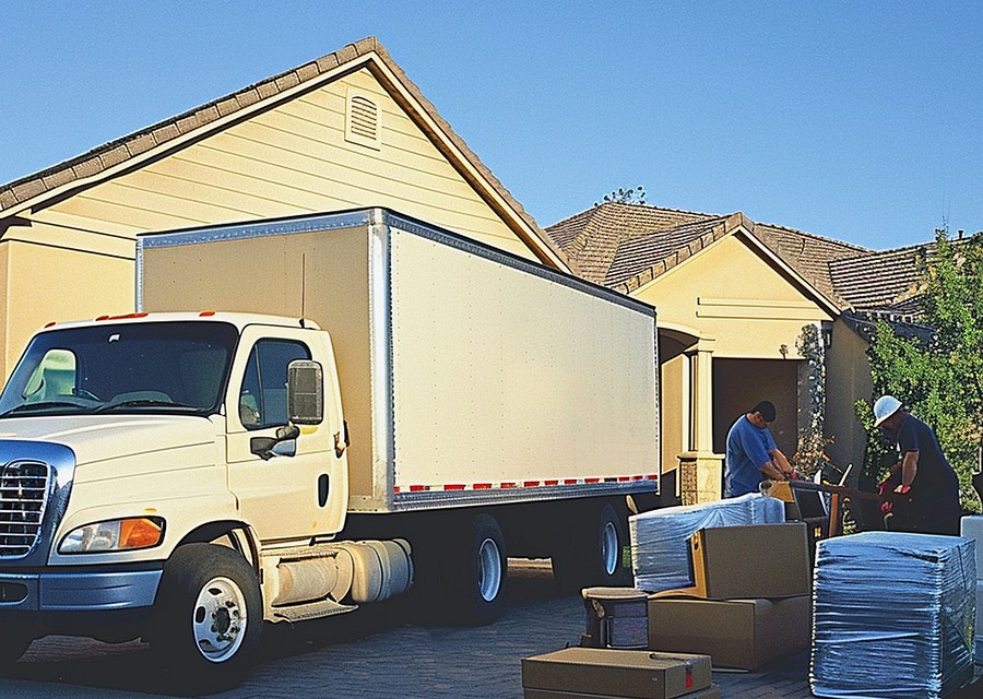 Furniture being moved by professional crew