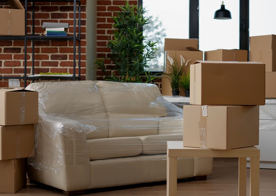 Furniture being moved by professional crew