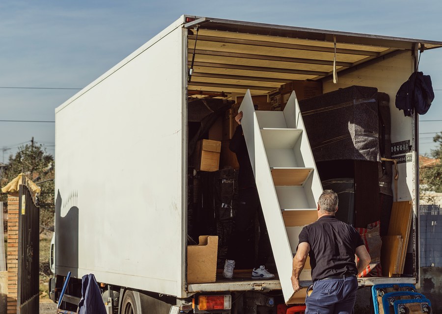 Furniture being moved by professional crew