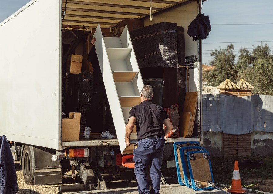 Furniture being moved by professional crew