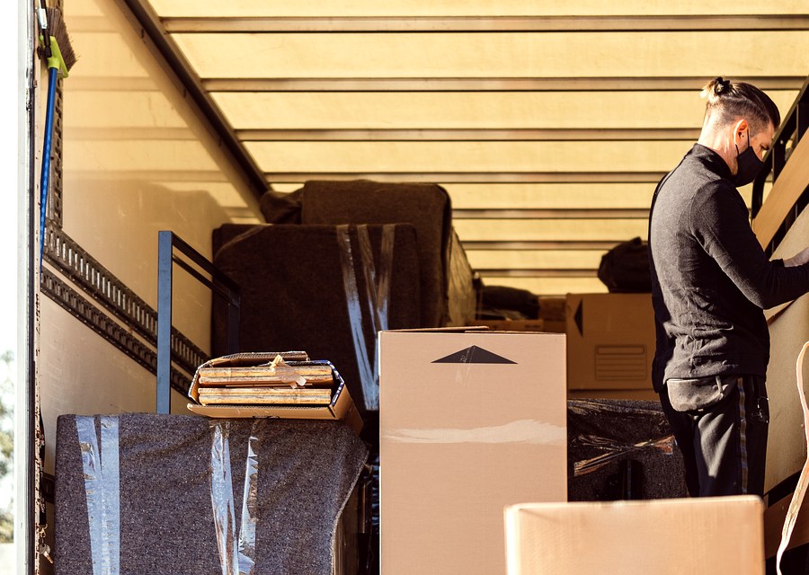 Furniture being moved by professional crew