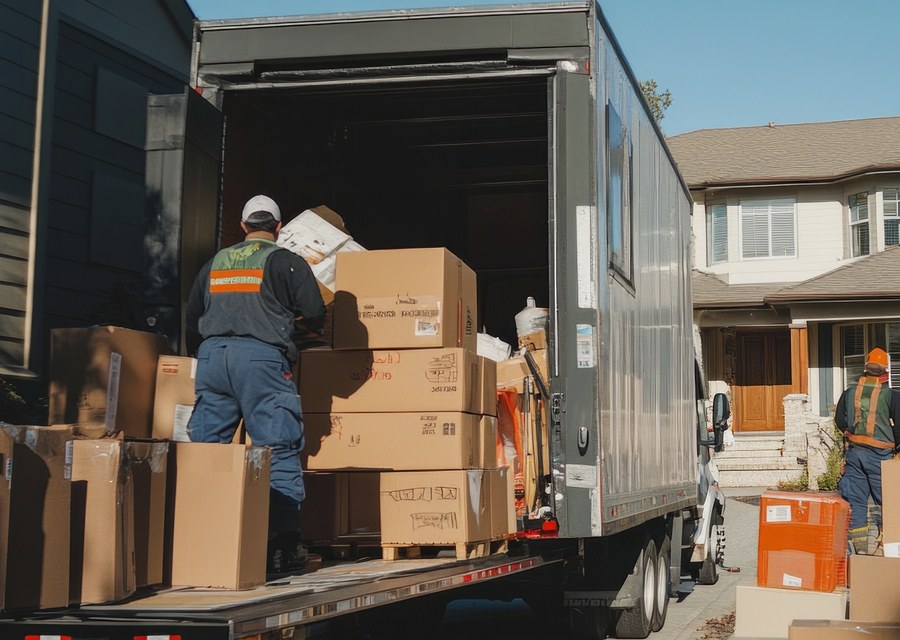 Furniture being moved by professional crew