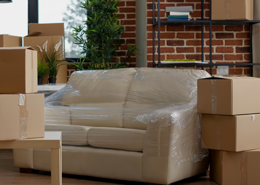 Furniture being moved by professional crew