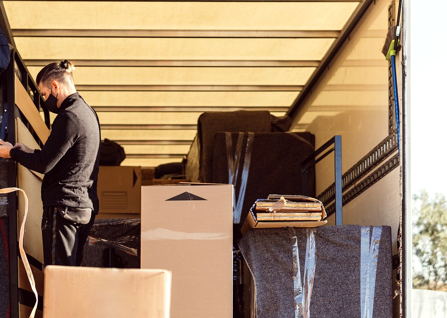 Furniture being moved by professional crew