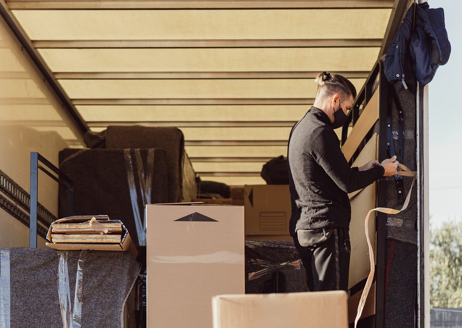Furniture being moved by professional crew