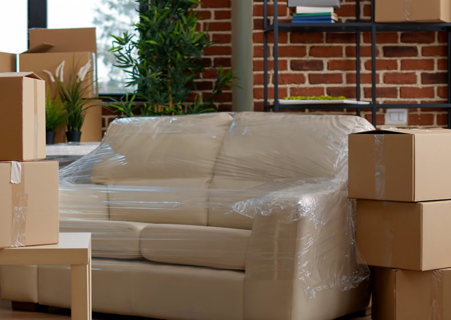 Furniture being moved by professional crew