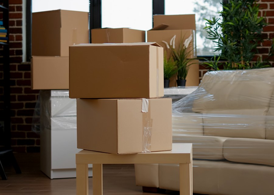 Furniture being moved by professional crew