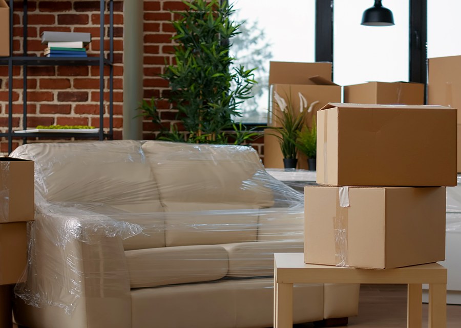 Furniture being moved by professional crew