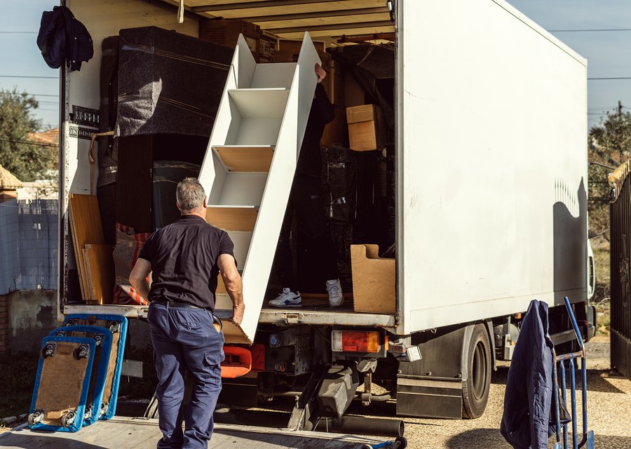 Furniture being moved by professional crew