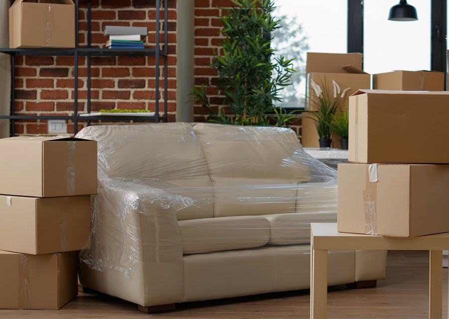 Furniture being moved by professional crew