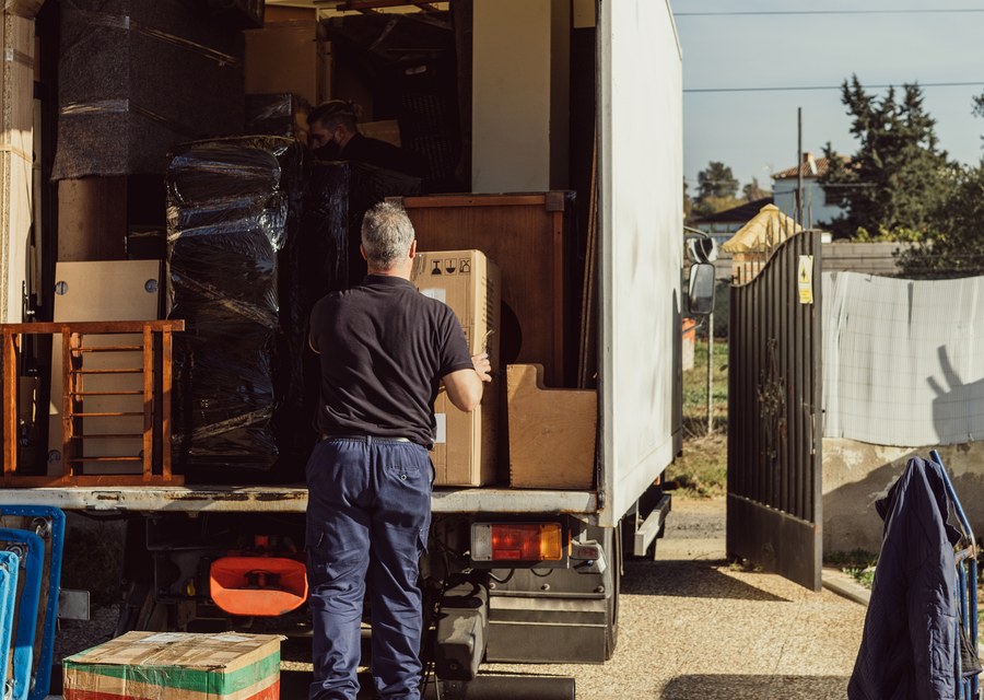 Furniture being moved by professional crew