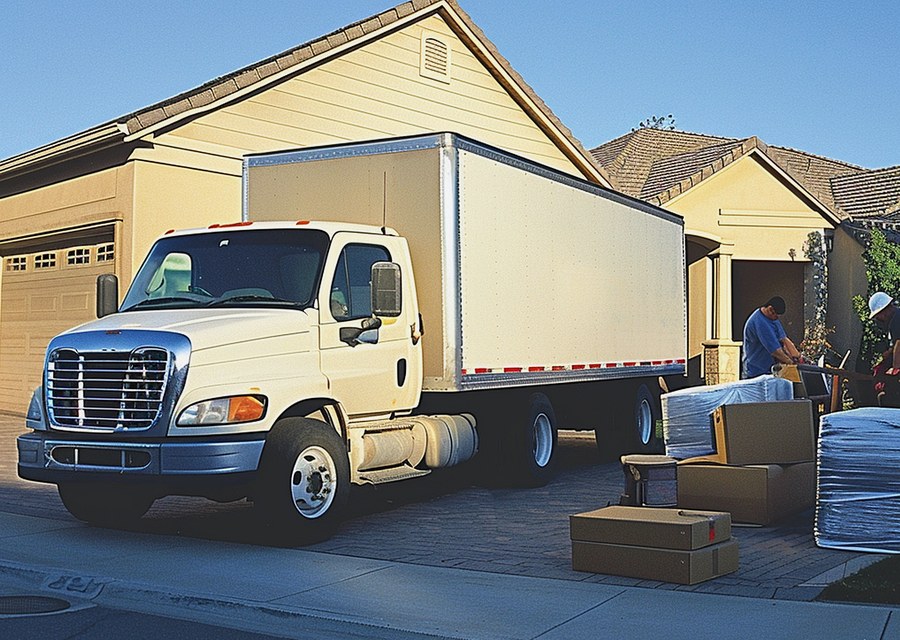 Furniture being moved by professional crew