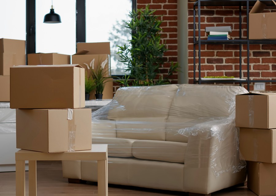 Furniture being moved by professional crew