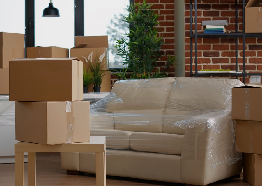Furniture being moved by professional crew