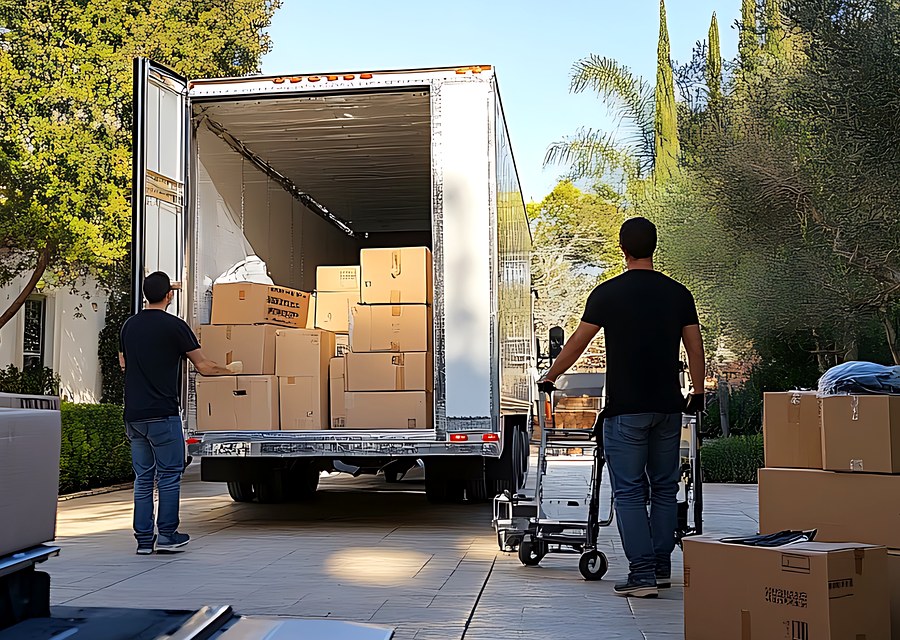 Furniture being moved by professional crew