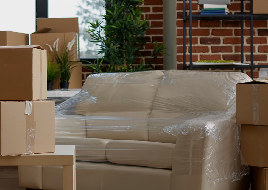 Furniture being moved by professional crew