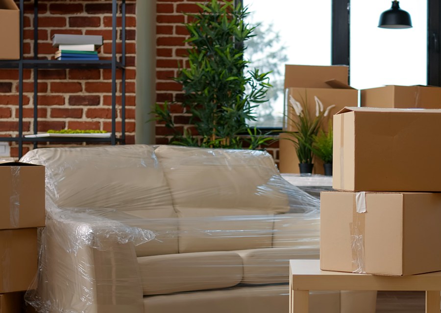 Furniture being moved by professional crew