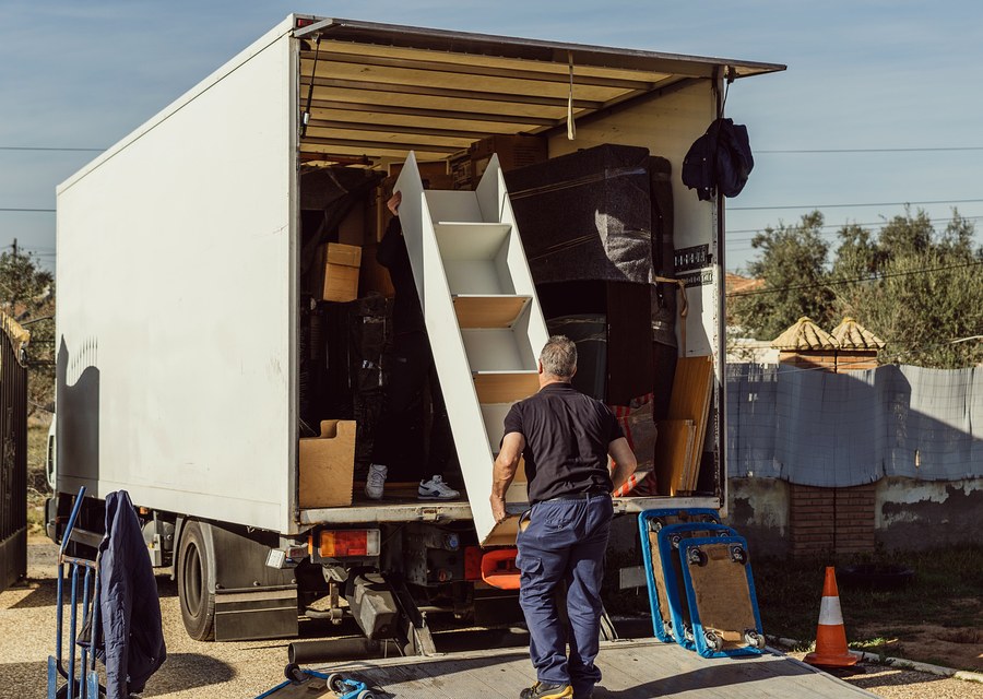 Furniture being moved by professional crew