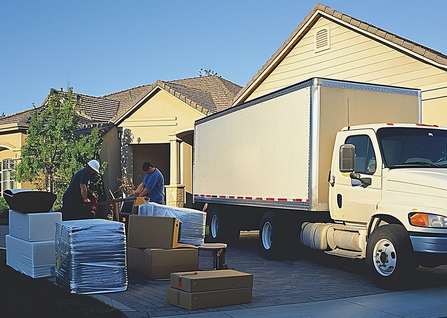 Furniture being moved by professional crew