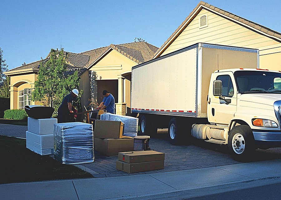 Furniture being moved by professional crew