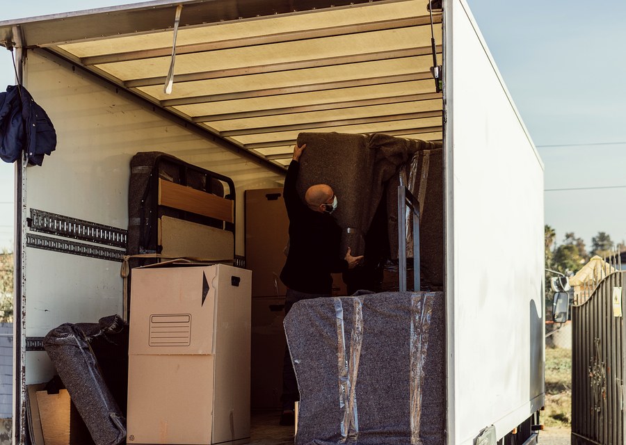 Furniture being moved by professional crew