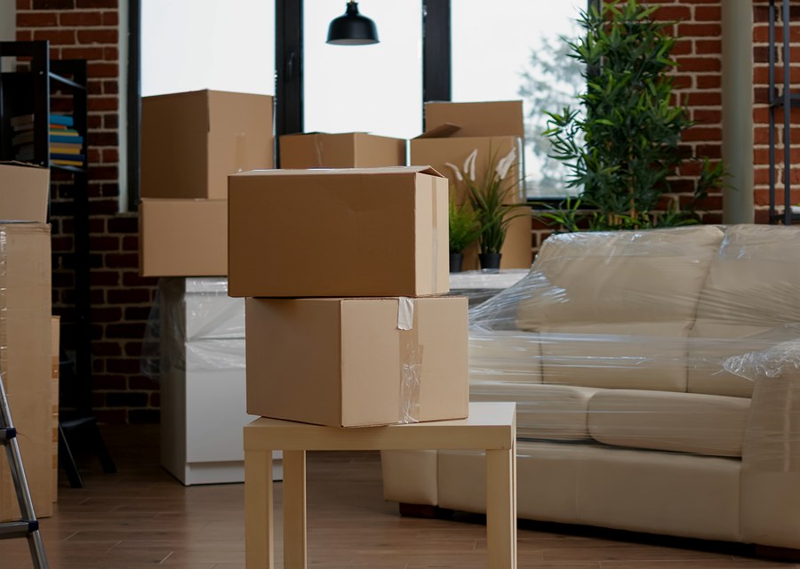 Furniture being moved by professional crew