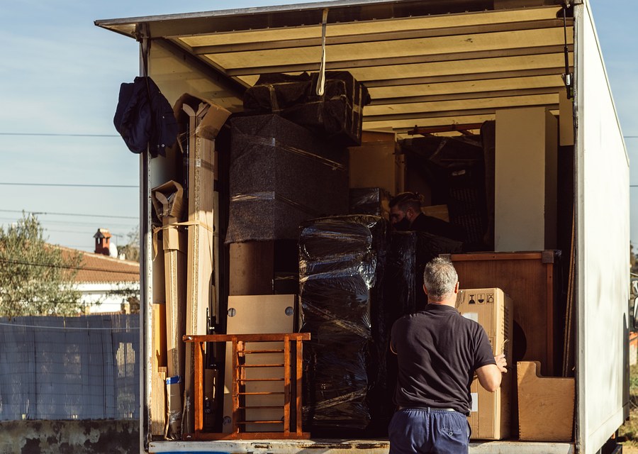 Furniture being moved by professional crew