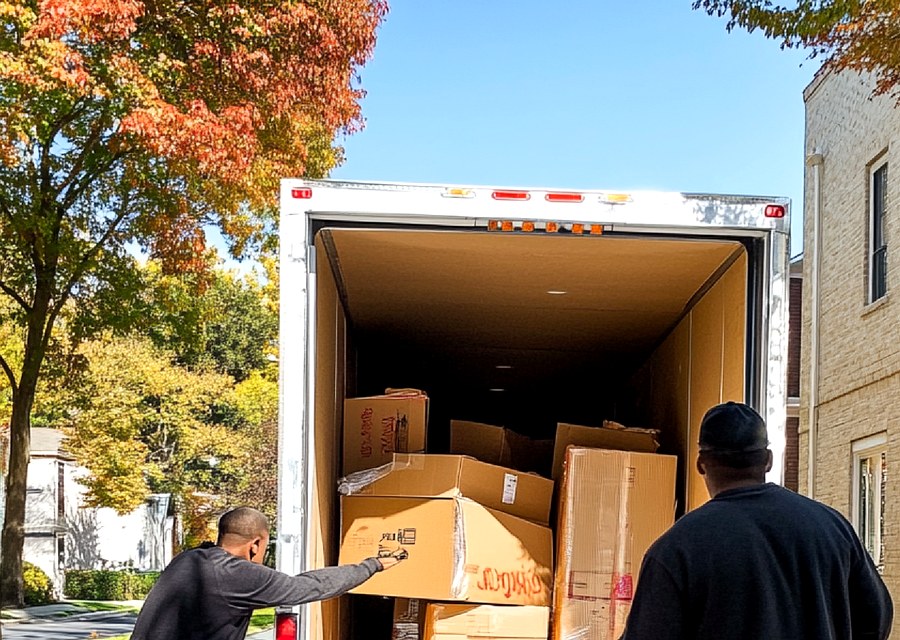 Furniture being moved by professional crew
