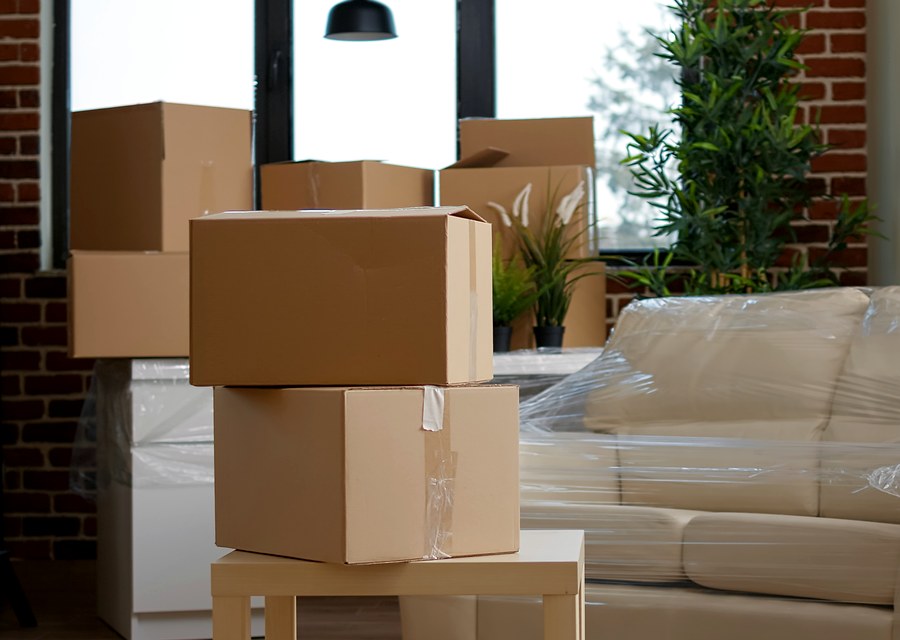 Furniture being moved by professional crew