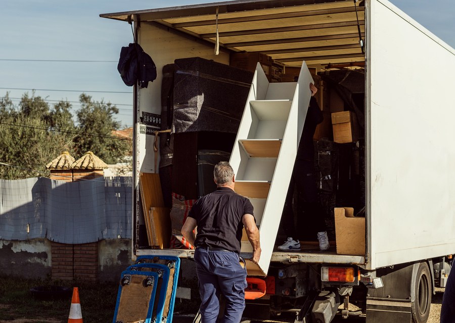 Furniture being moved by professional crew