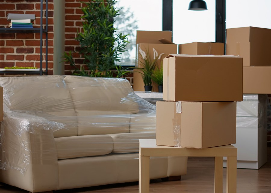 Furniture being moved by professional crew