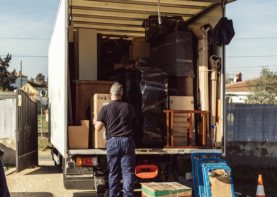 Furniture being moved by professional crew