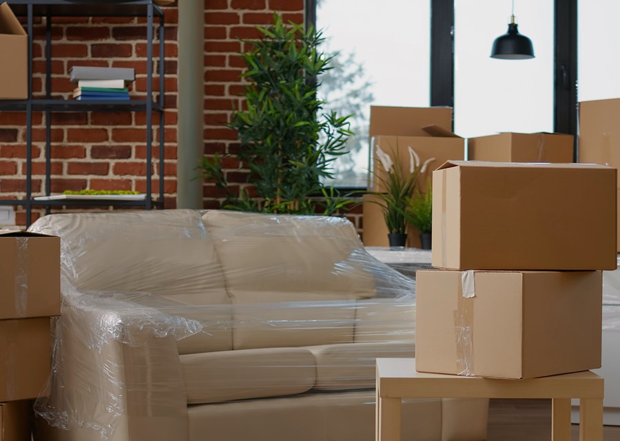 Furniture being moved by professional crew