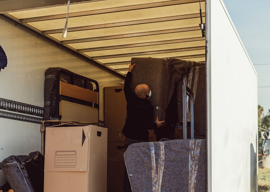 Furniture being moved by professional crew