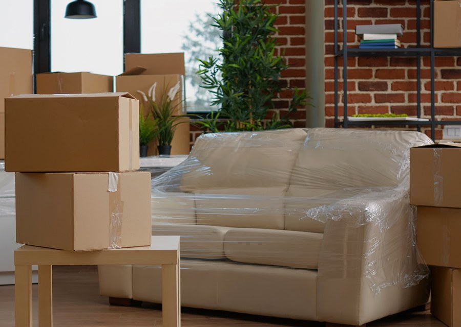 Furniture being moved by professional crew