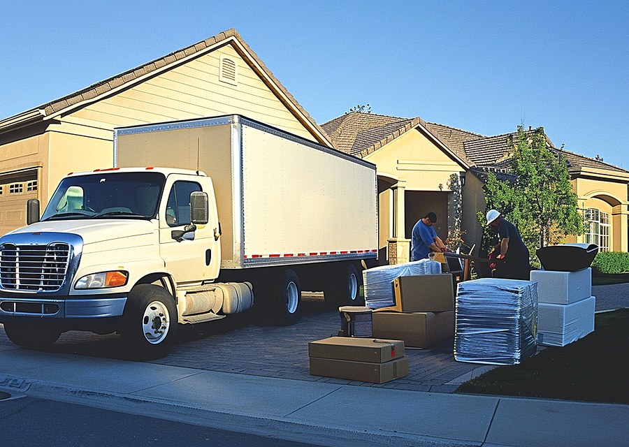 Furniture being moved by professional crew